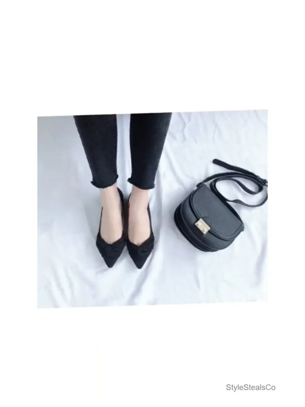 Women's Pointed Toe Faux Suede Loafer Flats Slip On Comfort Driving Office Shoes
